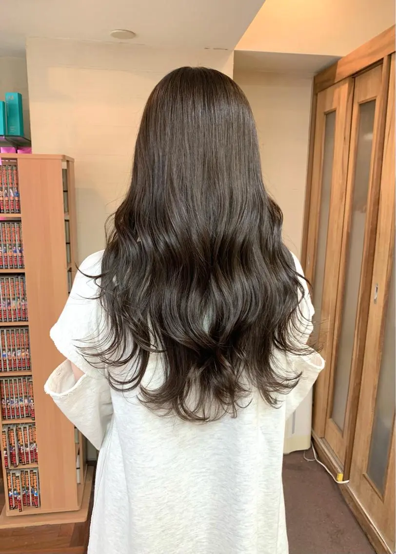 セミロング カラー ベージュカラー 矢野 晃平のヘアスタイル