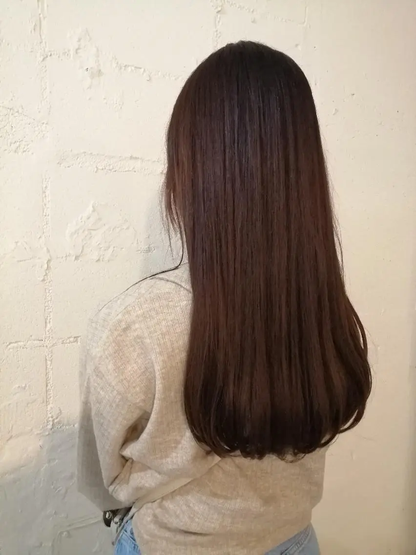 ロング カラー ブラウンカラー 福永 ちひろのヘアスタイル