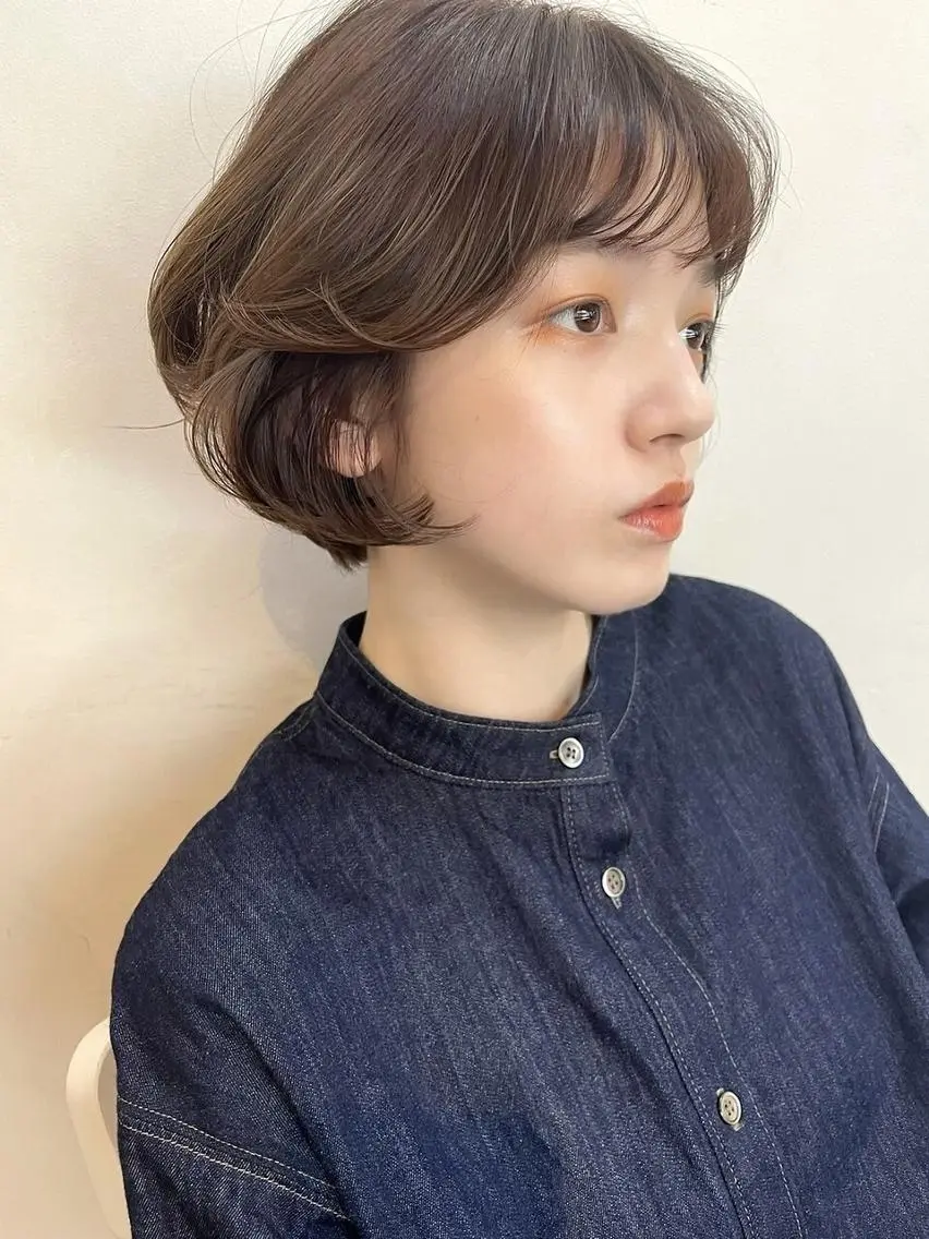 ミディアム カット 縮毛矯正 ioe 梅田のヘアスタイル