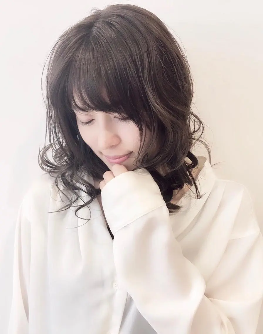 セミロング カラー アディクシーカラー 伊勢崎/nap hair 栗原大輔のヘアスタイル