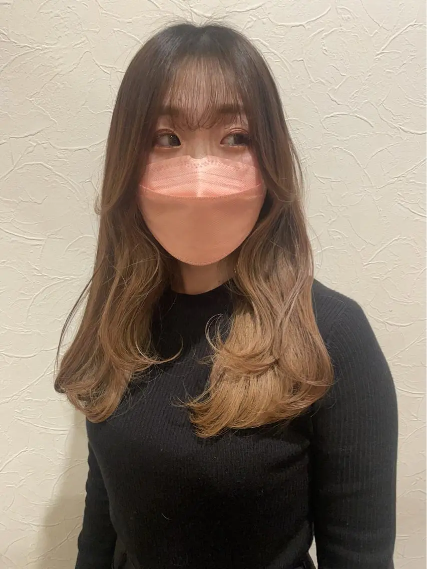 ロング レイヤーカット シースルーバング ageless/ 髪質改善marinaのヘアスタイル
