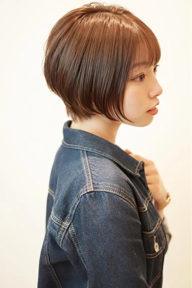 ショート カラー ショートボブ ベージュカラー ボブ ショートヘア 小顔カット ディレクター ノナカのヘアスタイル