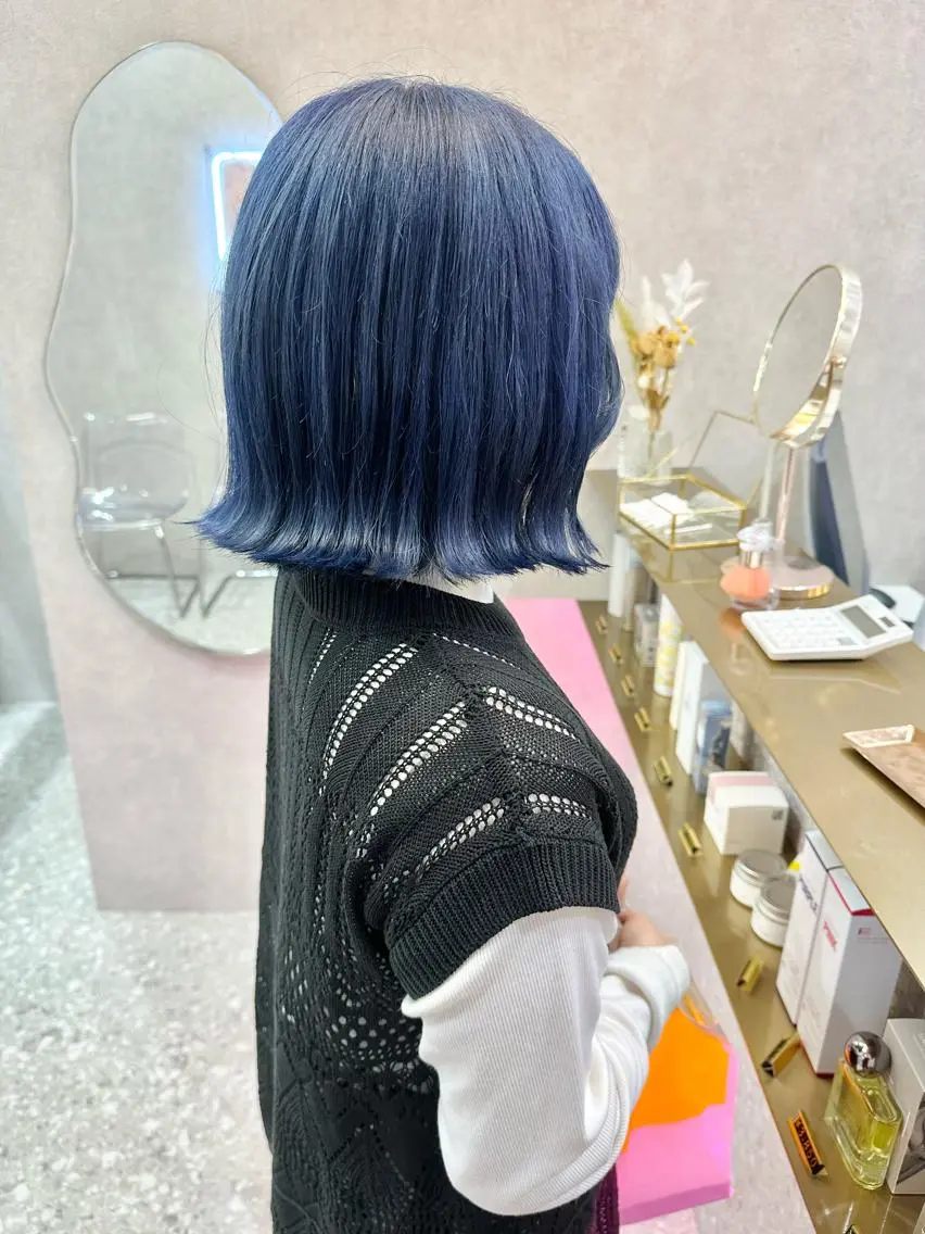 ミディアム カラー ヘアアレンジ ヘアカラー トリートメント 天神/ブリーチ/ ブリーチなしカラーのヘアスタイル