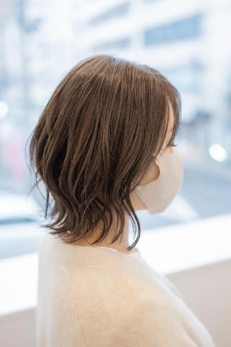 ミディアム カラー カット ヘアカラー トリートメント Lazo/ 原弥和子のヘアスタイル