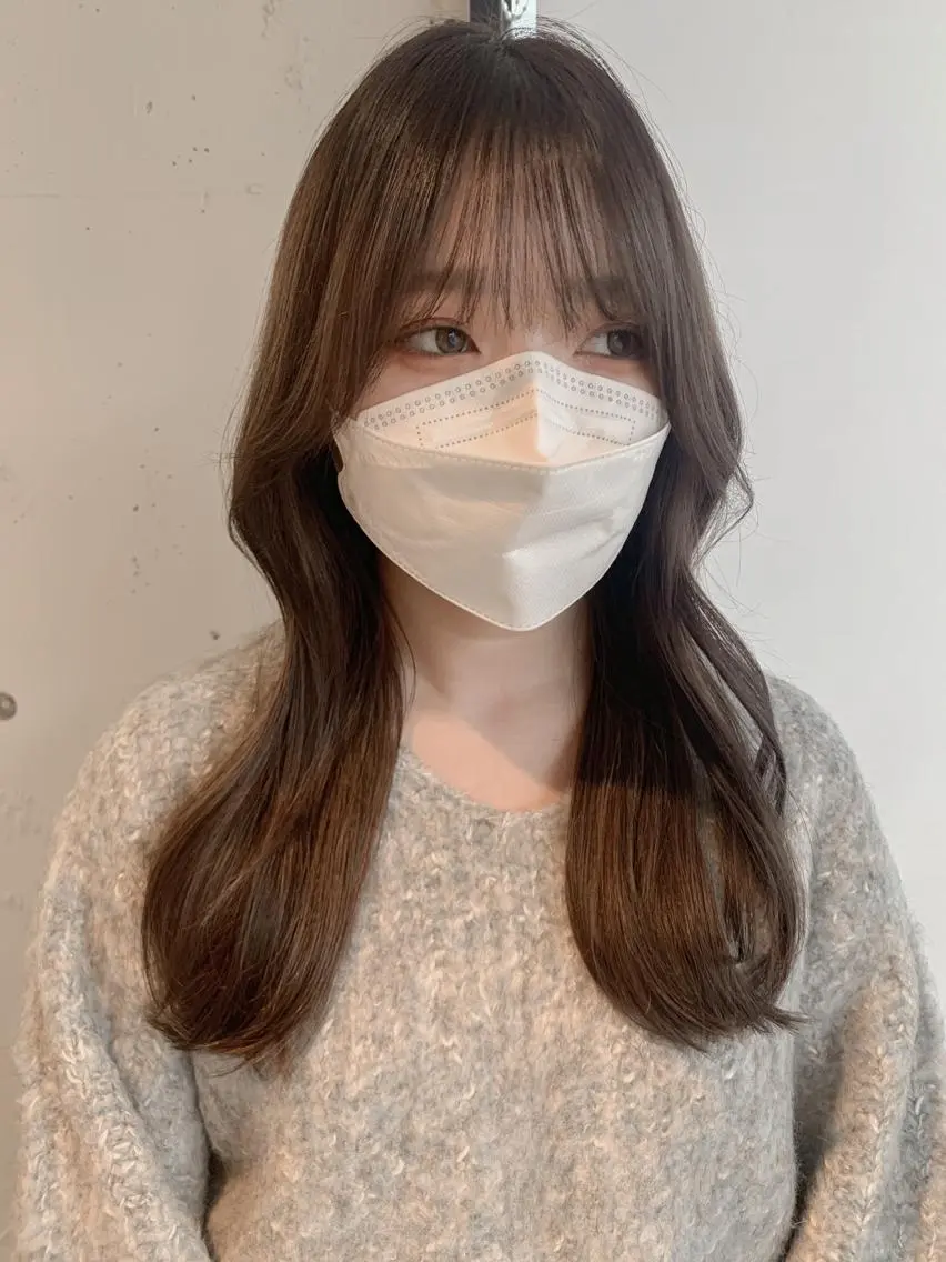 ミディアム カラー ヘアアレンジ ヘアカラー トリートメント yuka .のヘアスタイル