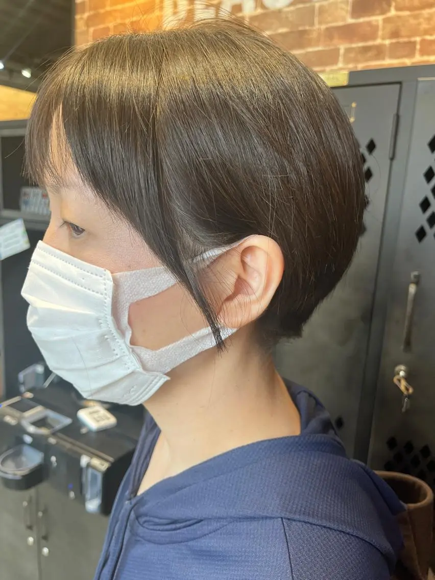 ショート カラー パーマ ヘアアレンジ メンズ キッズ ネイル マツエク・マツパ アイブロウ メンズパーマ ブラウンカラー ケアカラー 透明感カラー ピンクカラー 久木原 ゆりのヘアスタイル