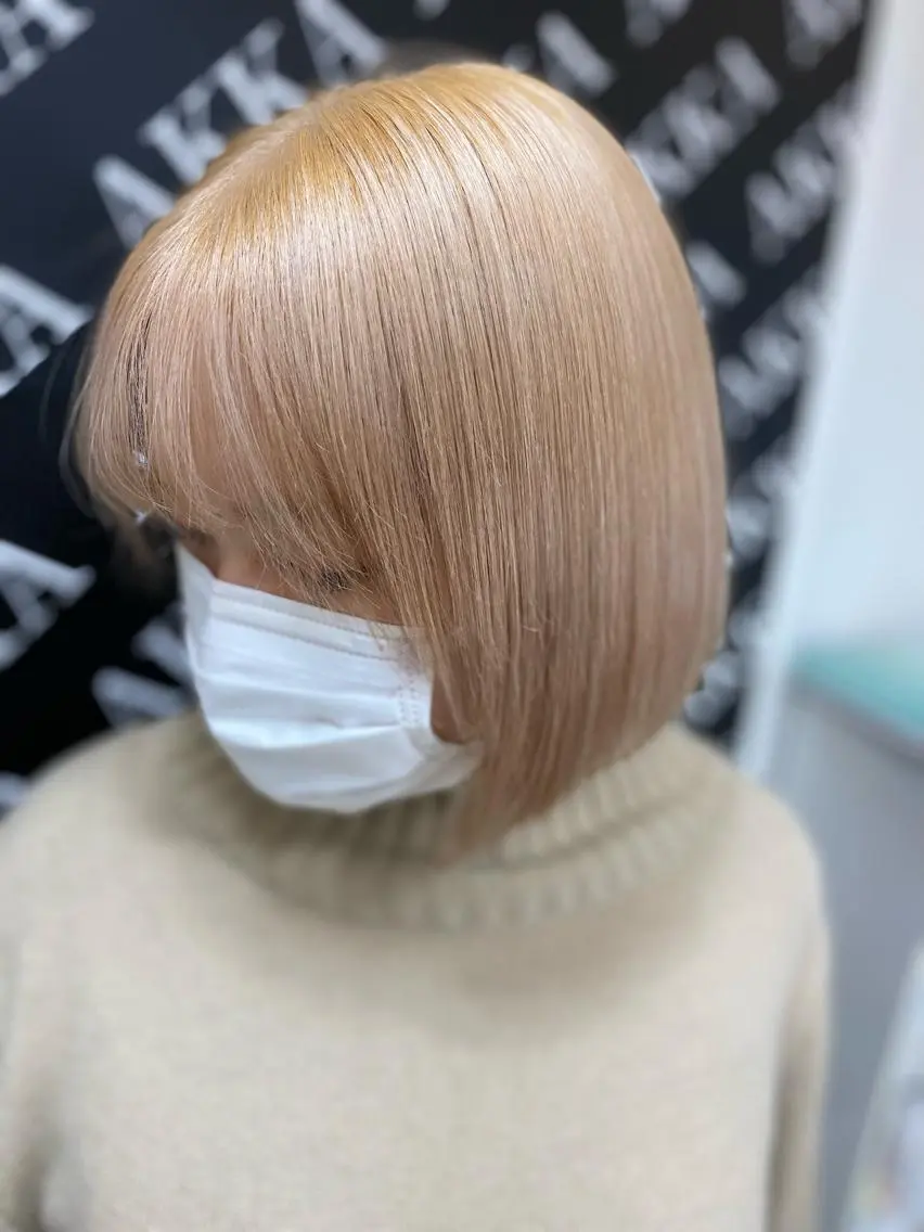 ミディアム カラー ヘアアレンジ メンズ キッズ ネイル マツエク・マツパ アイブロウ ヘアカラー トリートメント 🧡可愛い色落ち🧡 ハイトーン特化🧡のヘアスタイル