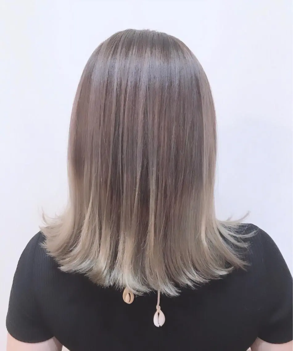 ミディアム カラー ヘアアレンジ バレイヤージュ レイヤーカット アイラッシュ/美容室 個室/瀬戸 一菜のヘアスタイル