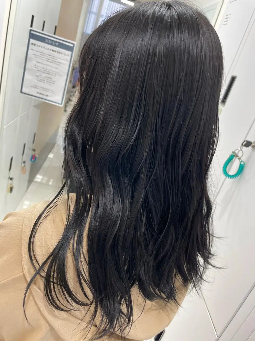 セミロング カラー クロスパーマ/うる艶 カラー/Kurumiのヘアスタイル