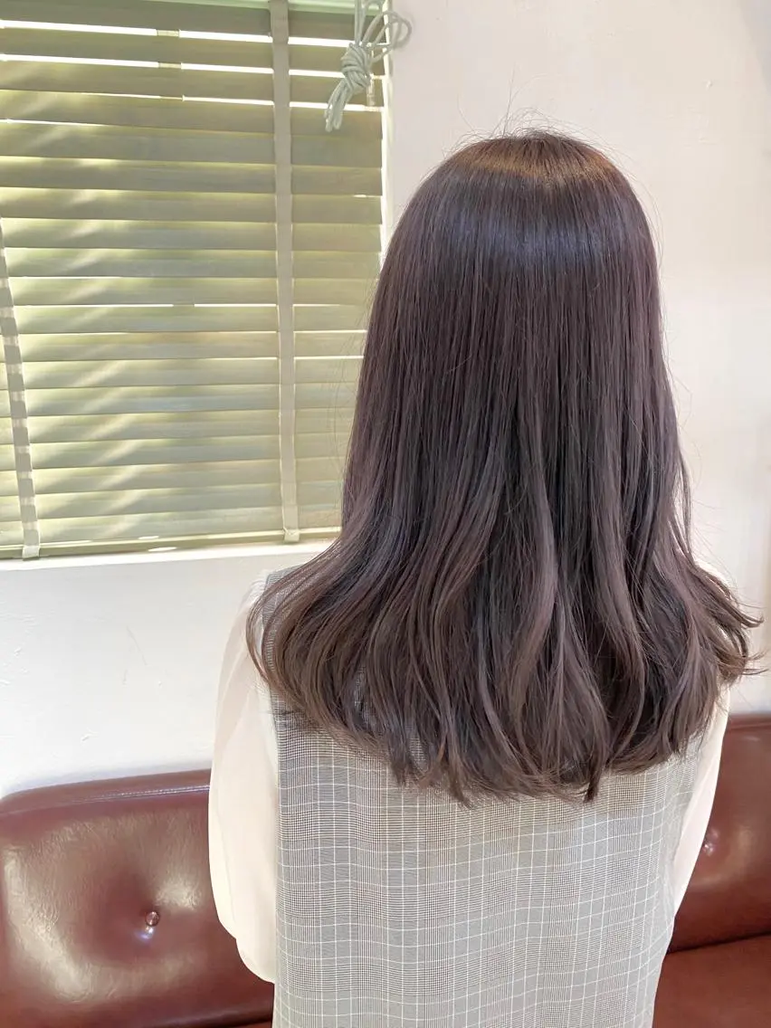 セミロング ヘアカラー トリートメント 吉原 みえのヘアスタイル