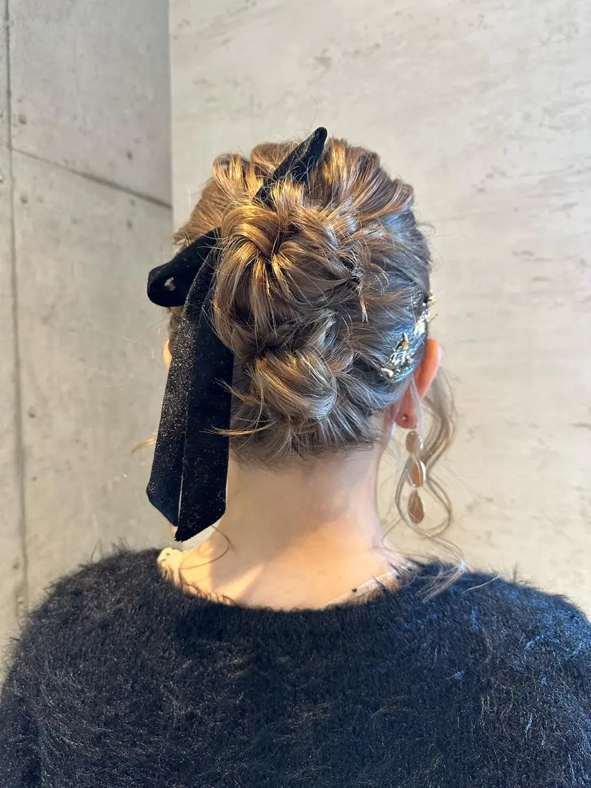 セミロング ヘアアレンジ 🎀ヘアセット/艶髪 /はやしほのか🎀のヘアスタイル