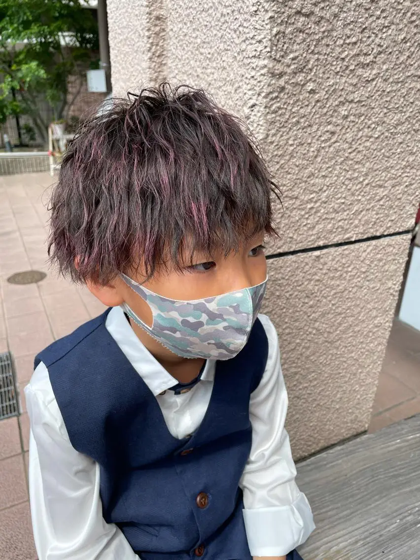 カラー パーマ メンズ キッズ ビューティサロン モリワキのヘアスタイル