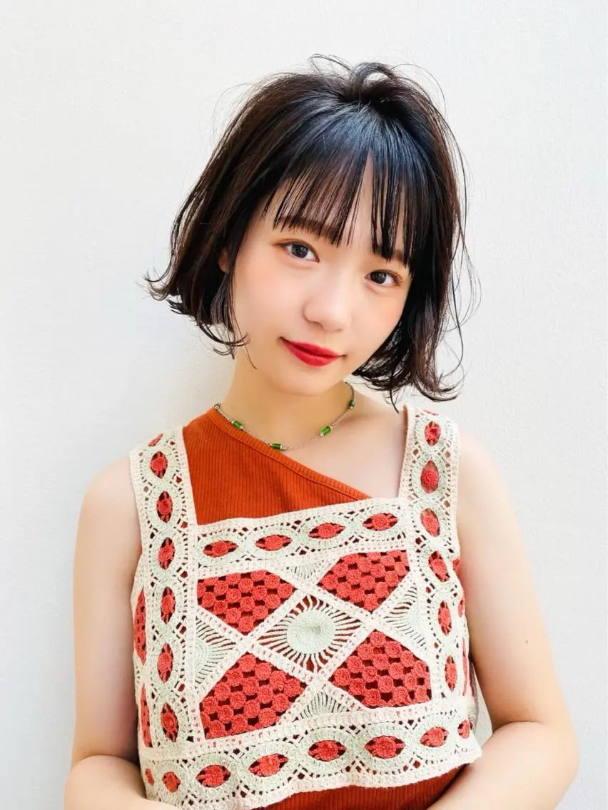 ショート ヘアカラー トリートメント ヘアセット 金子 廉のヘアスタイル