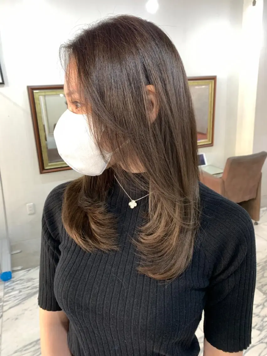 セミロング エクステ(レミー毛) NINEのヘアスタイル