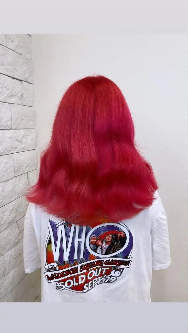 カラー ブリーチ ピンクカラー ヘアカラー トリートメント Kazu 🌠名古屋 ハイトーン/レイヤーのヘアスタイル