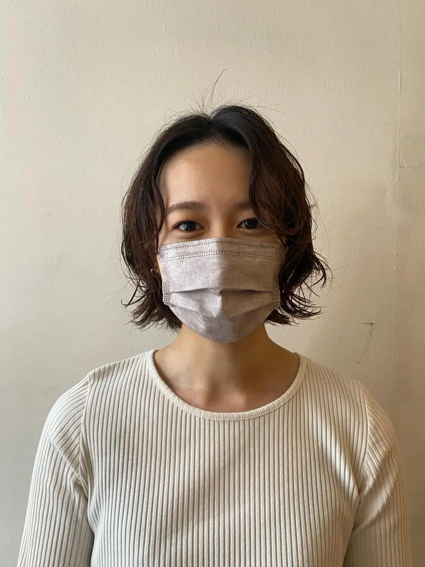 ミディアム パーマ ミディアムパーマ ニュアンスパーマ 🌸透明感艶 カラー🌸Yuukiのヘアスタイル