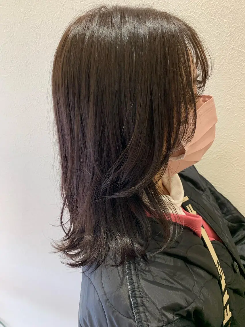 ミディアム カラー hubhair レイヤー/透明感のヘアスタイル