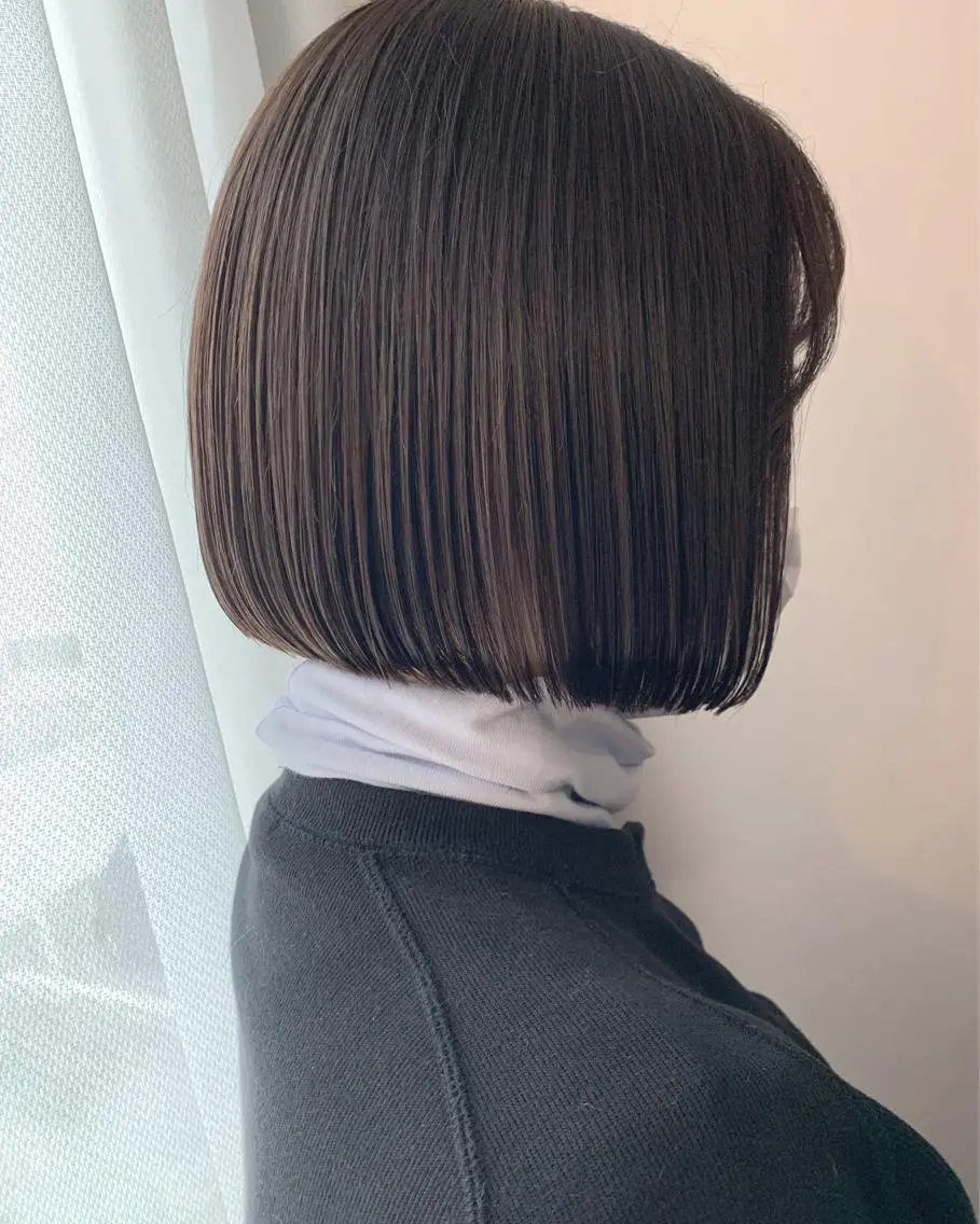 ショート カラー 透明感カラー グレージュ ボブ hubhair レイヤー/透明感のヘアスタイル