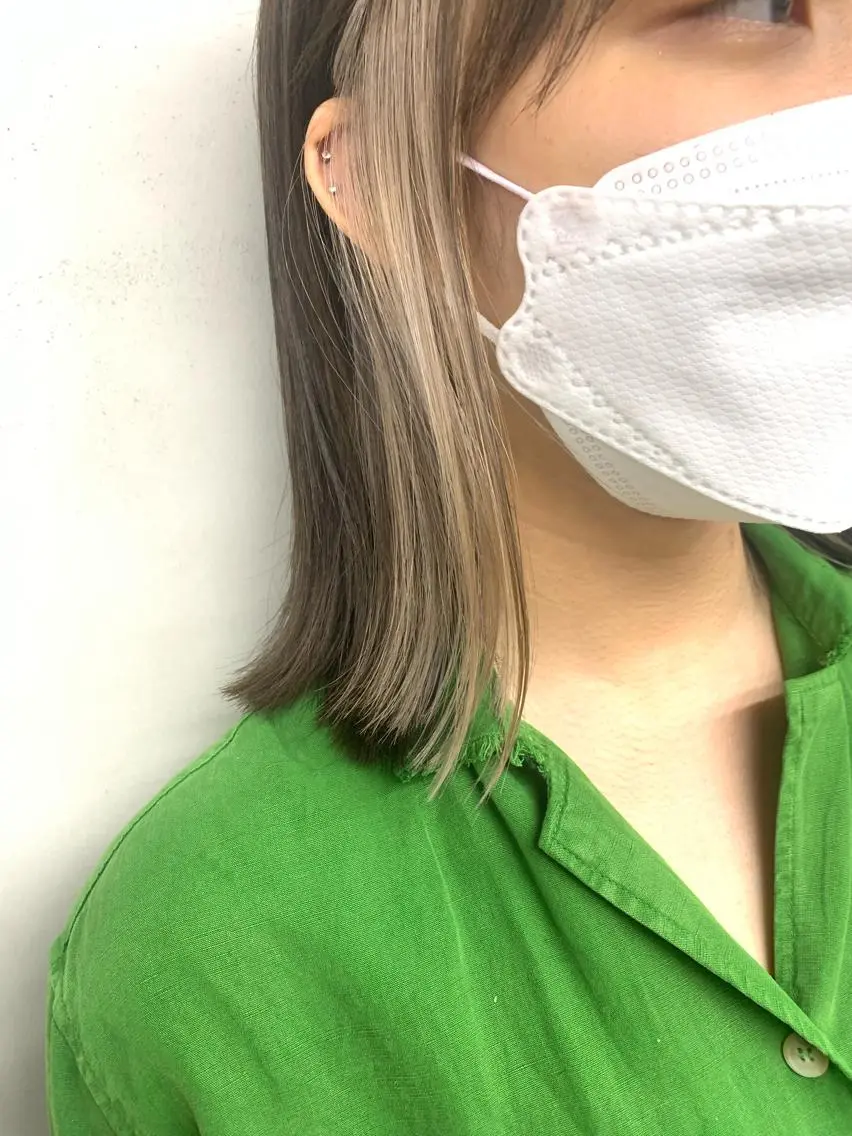 ミディアム カラー ヘアカラー トリートメント 赤みゼロ/透明感 カラー🔅KANTAのヘアスタイル