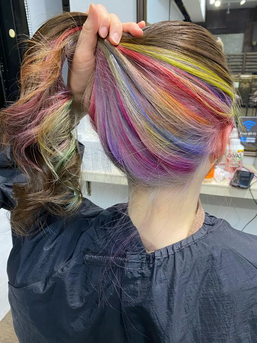 セミロング カラー IwAsh大和駅前店 河野亜里香のヘアスタイル
