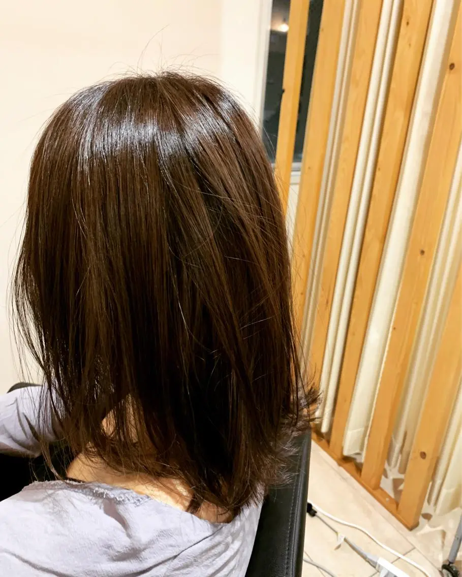 ミディアム カラー ブリーチ ブラウンカラー 名古屋/伏見/ 小久保彰馬のヘアスタイル