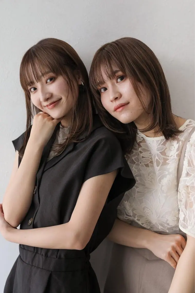 セミロング カラー ヘアアレンジ 似合わせレイヤー 海外風レイヤーmioのヘアスタイル