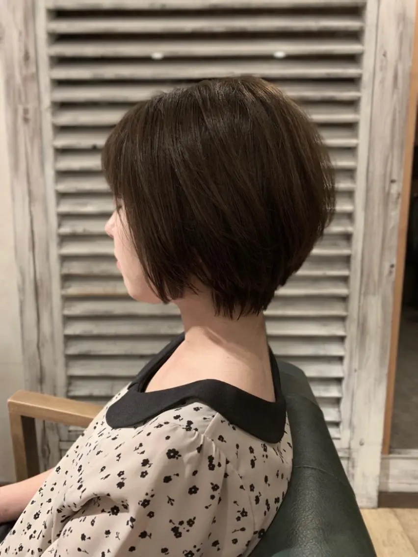 ショート カラー アディクシーカラー アッシュ 透明感カラー 田村和範/似合わせ カラー/髪質改善のヘアスタイル