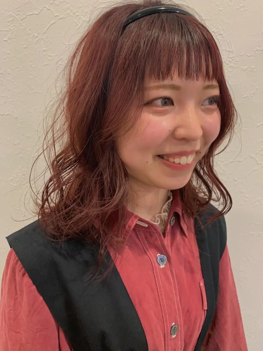 ミディアム カラー ピンクカラー カット ヘアカラー トリートメント m ā l o.🌷 サカモトマイコのヘアスタイル