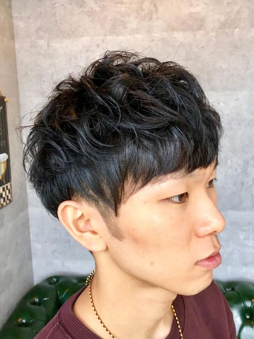 メンズ マッシュ メンズパーマ 田中 裕也のヘアスタイル