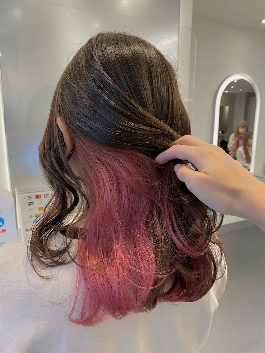 ミディアム カラー インナーカラー 中村 かおりのヘアスタイル
