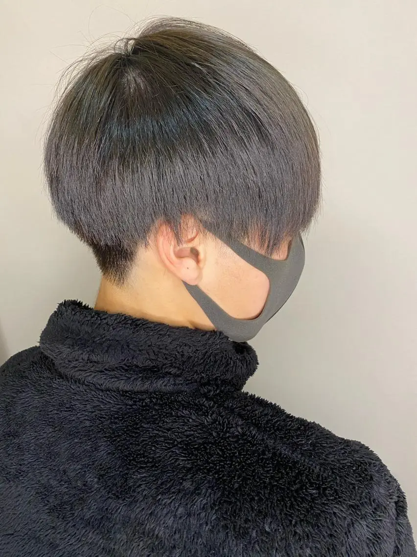 ショート メンズ マッシュ カット 塩谷黎✨イルミナ カラーメンズパーマ✨のヘアスタイル