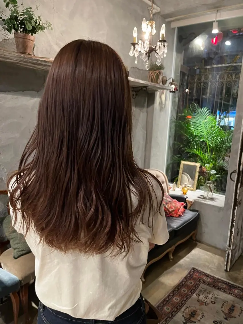 ロング カラー 赤み消しカラー/ ナチュラル/トモキのヘアスタイル