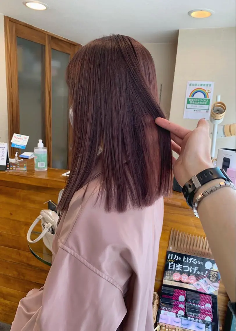 ミディアム カラー ベージュカラー ラベンダーカラー ラベンダーベージュ カット ヘアカラー トリートメント 矢野 晃平のヘアスタイル