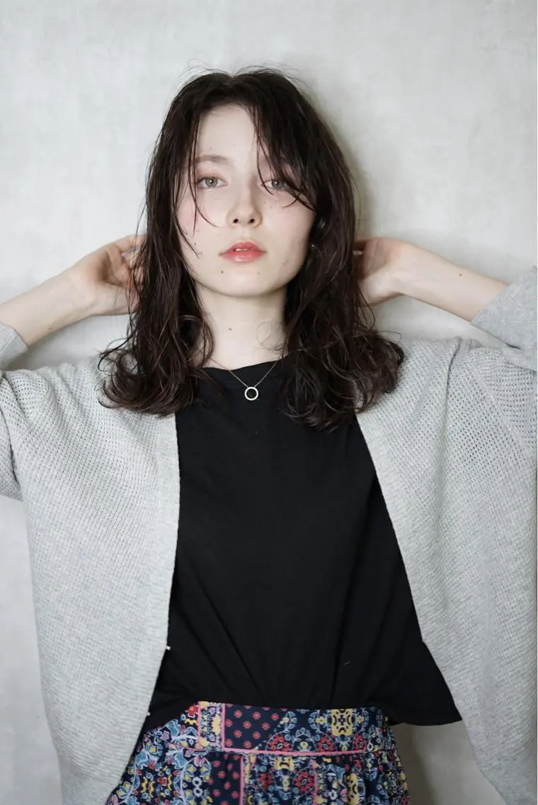 セミロング カラー たまプラーザ駅 YAMATOのヘアスタイル