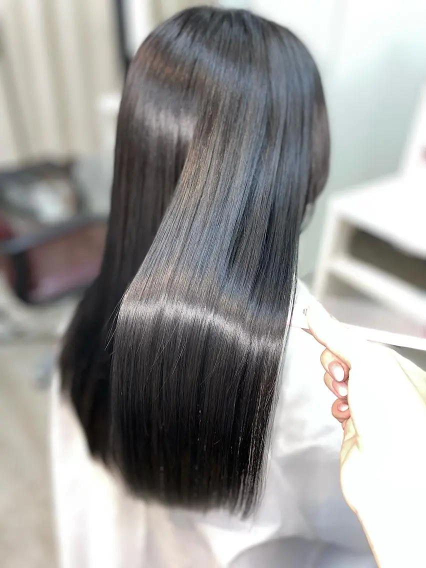ロング カラー ヘアカラー トリートメント 韓国ヘア🤍髪質改善 🇰🇷AKANEのヘアスタイル