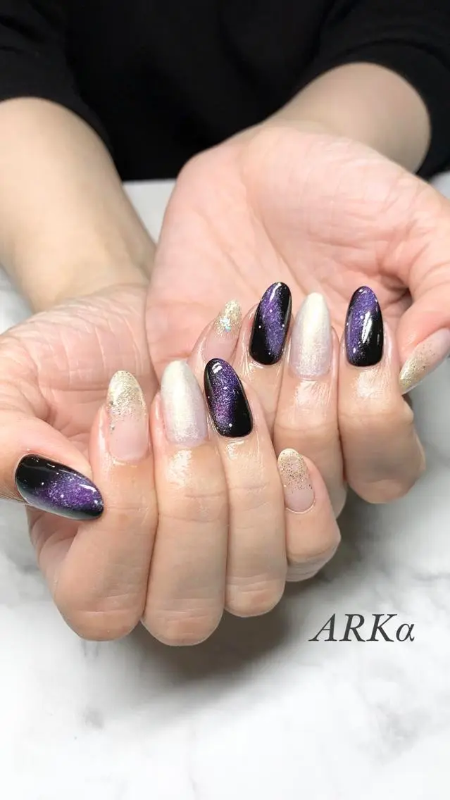 ロング ネイル ハンドネイル Nailsalon ARKαのネイルデザイン