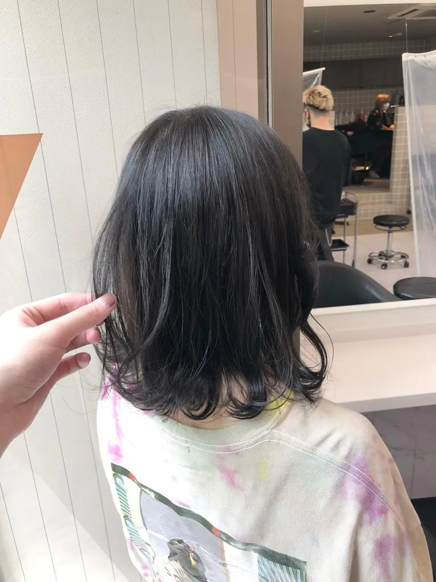 セミロング カラー パーマ ヘアアレンジ メンズ キッズ ネイル マツエク・マツパ 上品＆韓国風 🥀海心🥀のヘアスタイル