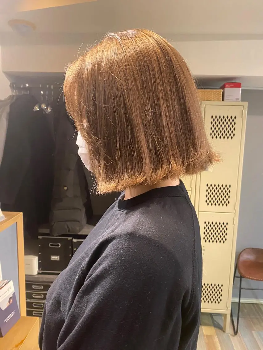 ミディアム カラー ブリーチなしベージュ カラー✨Takeのヘアスタイル