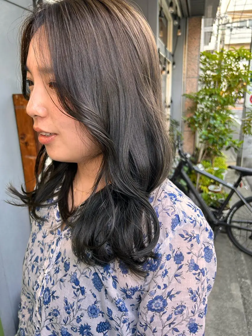ミディアム カラー カット ヘアカラー トリートメント ヘッドスパ 清水千優/パーマ/ メンズパーマのヘアスタイル