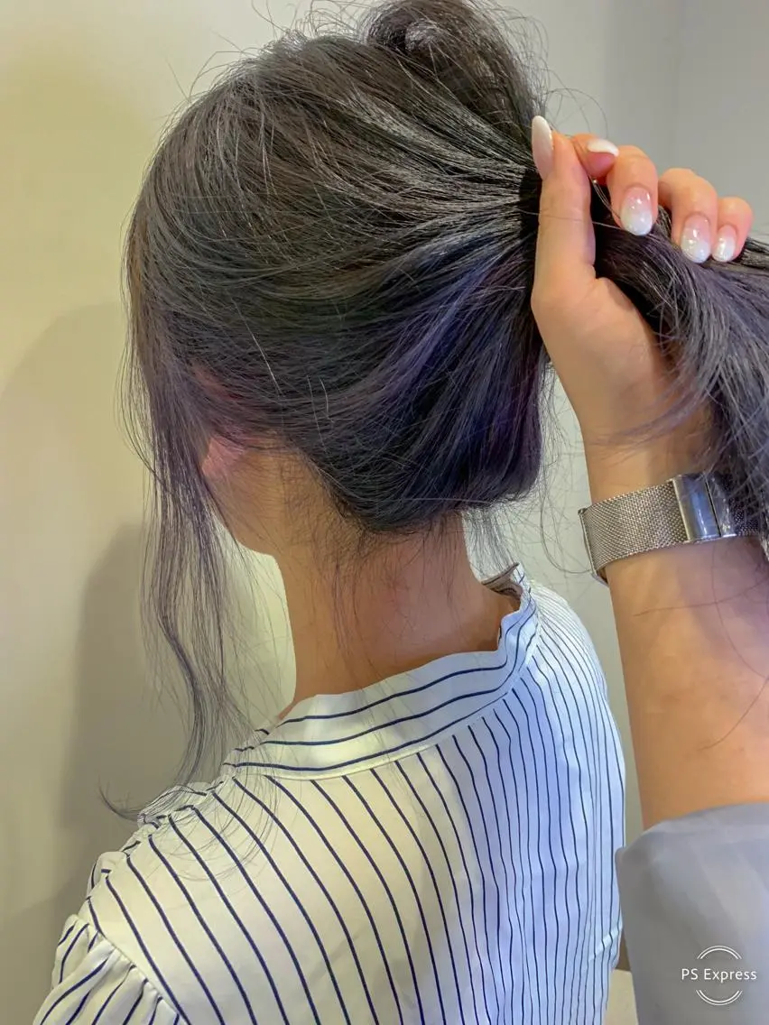 ミディアム カラー ラベンダーカラー 山本 章人のヘアスタイル