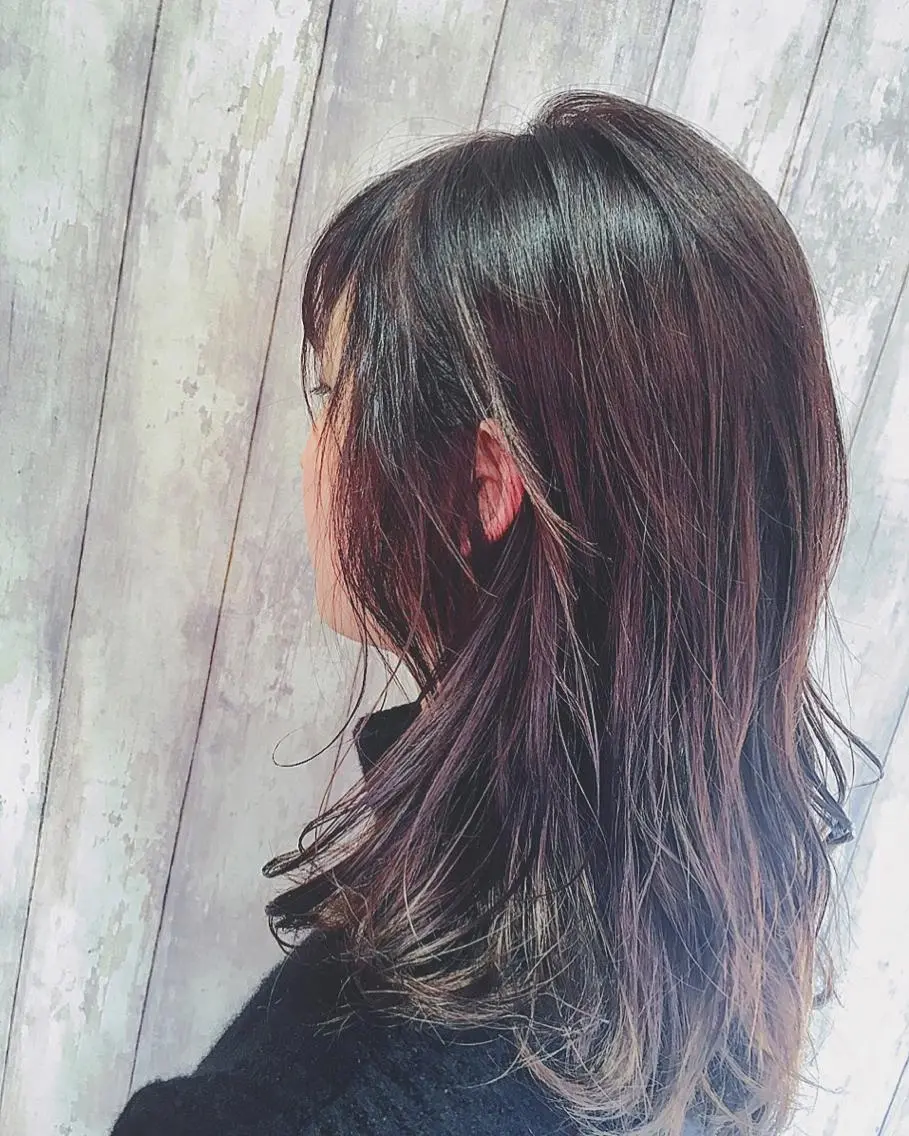ミディアム セミロング ロング カラー イルミナカラー boutique misakiのヘアスタイル