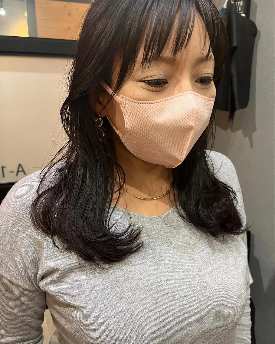 ロング カラー パーマ ヘアアレンジ メンズ キッズ ネイル マツエク・マツパ アイブロウ メンズパーマ ブラウンカラー ケアカラー 透明感カラー ピンクカラー 久木原 ゆりのヘアスタイル