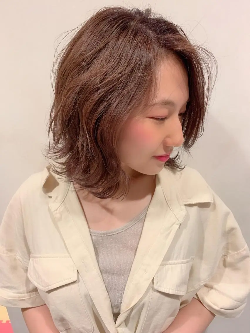 ショート カラー ベージュカラー 美髪形成!色素改善! 秋田 和輝のヘアスタイル