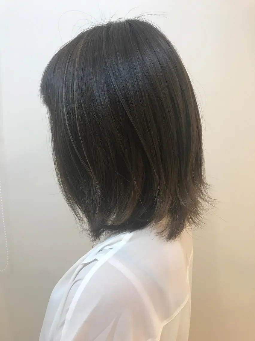 ミディアム カラー カット ヘアカラー 湯浅 了一のヘアスタイル