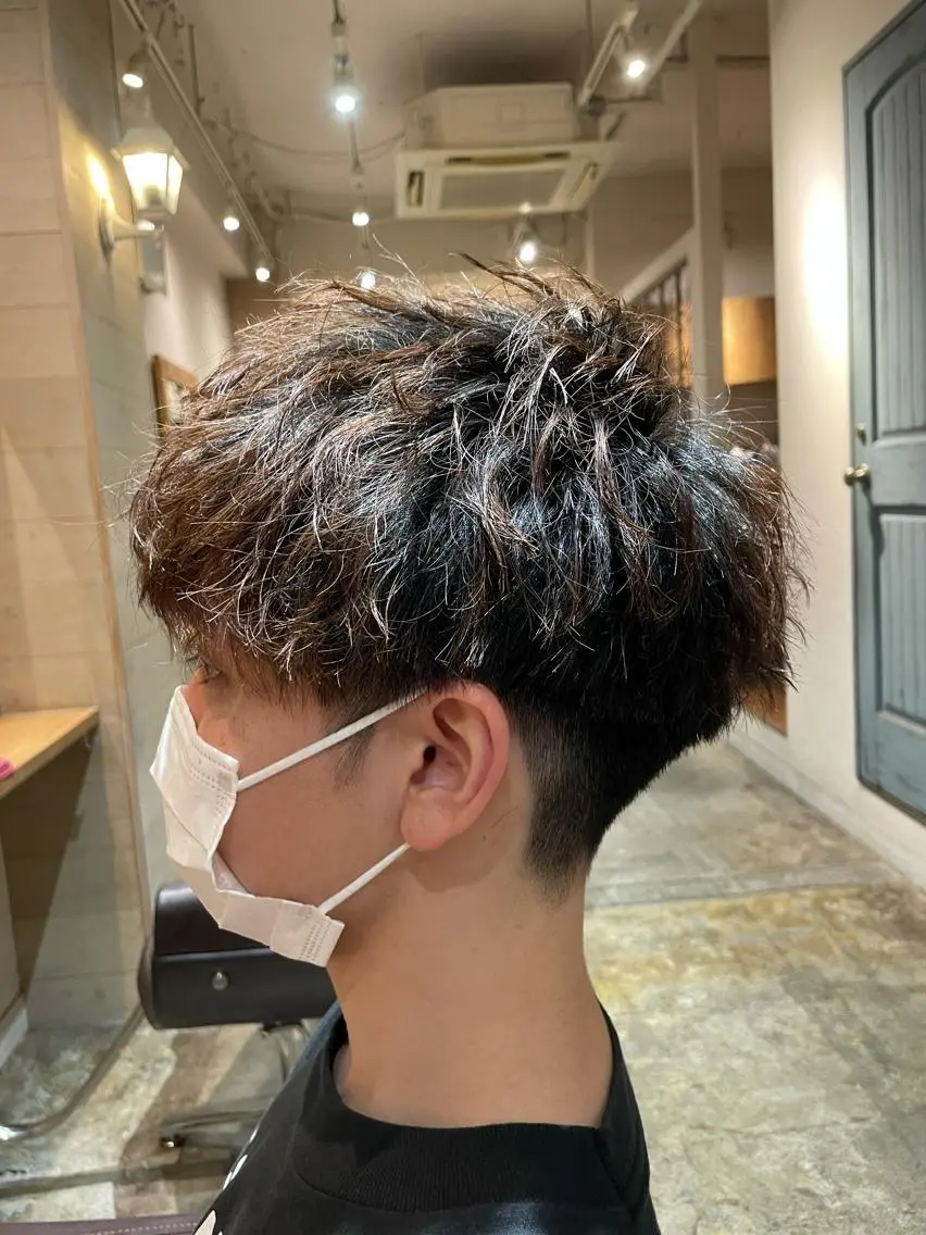 メンズ マッシュ 優真/難波で 1番パーマが上手いのヘアスタイル