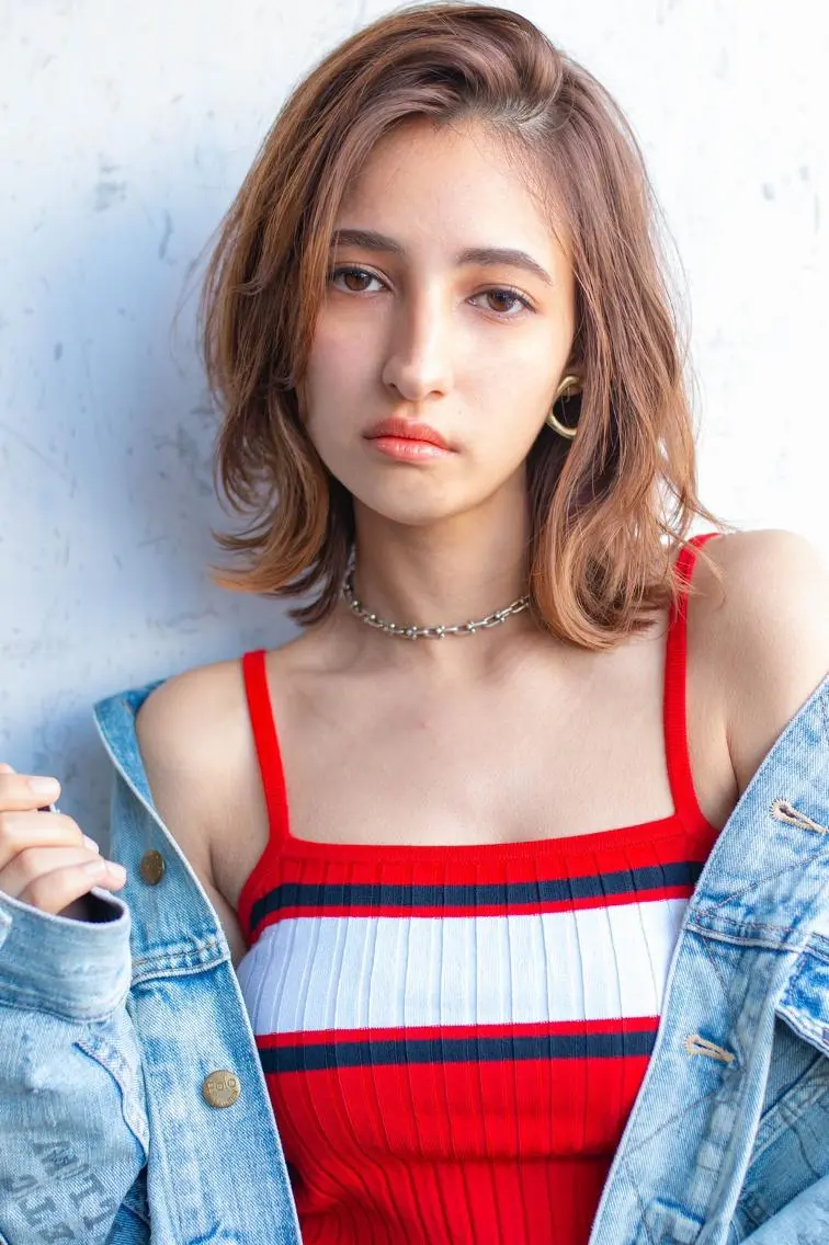 ミディアム カラー パーマ カット ヘアカラー トリートメント 🎊LUZ🎊_公 式_🩵髪質改善🩵のヘアスタイル