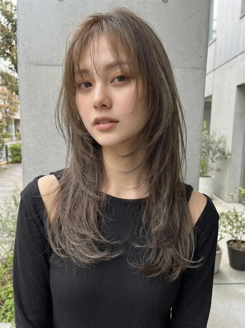 ロング 🍎レイヤー/井上/ ブリーチなしカラーのヘアスタイル