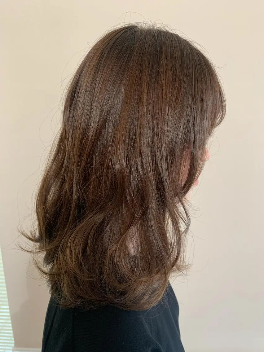 ミディアム カラー パーマ ヘアアレンジ 加藤 綾華のヘアスタイル
