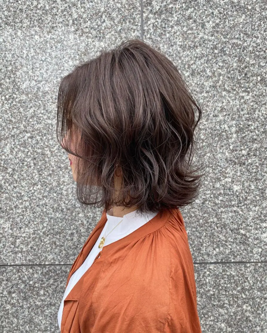 ショート カラー グレージュ ボブ 似合わせカット トリートメント カット ヘアカラー トリートメント (h)wim ウィムのヘアスタイル