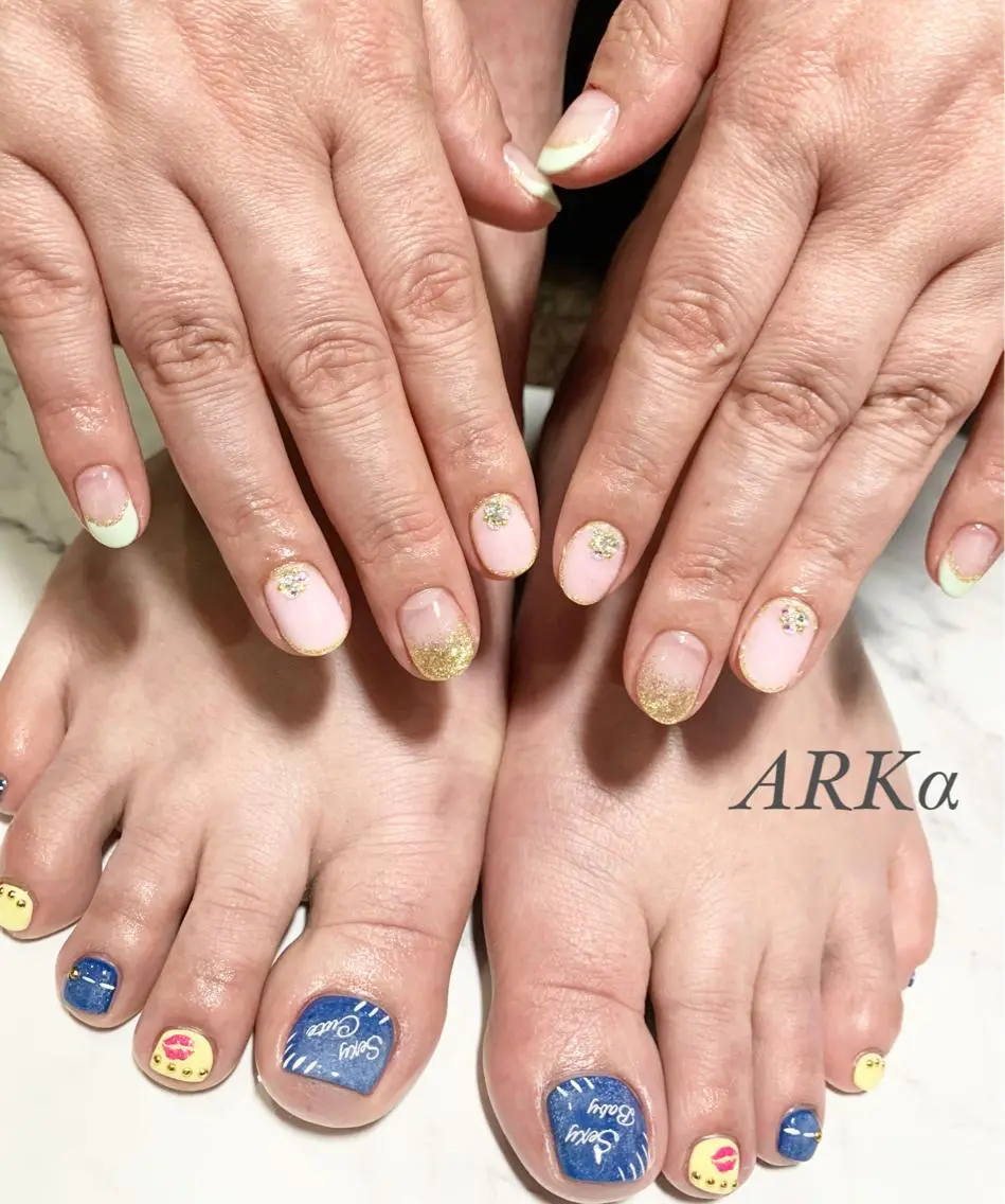ショート ネイル ハンドネイル Nailsalon ARKαのネイルデザイン